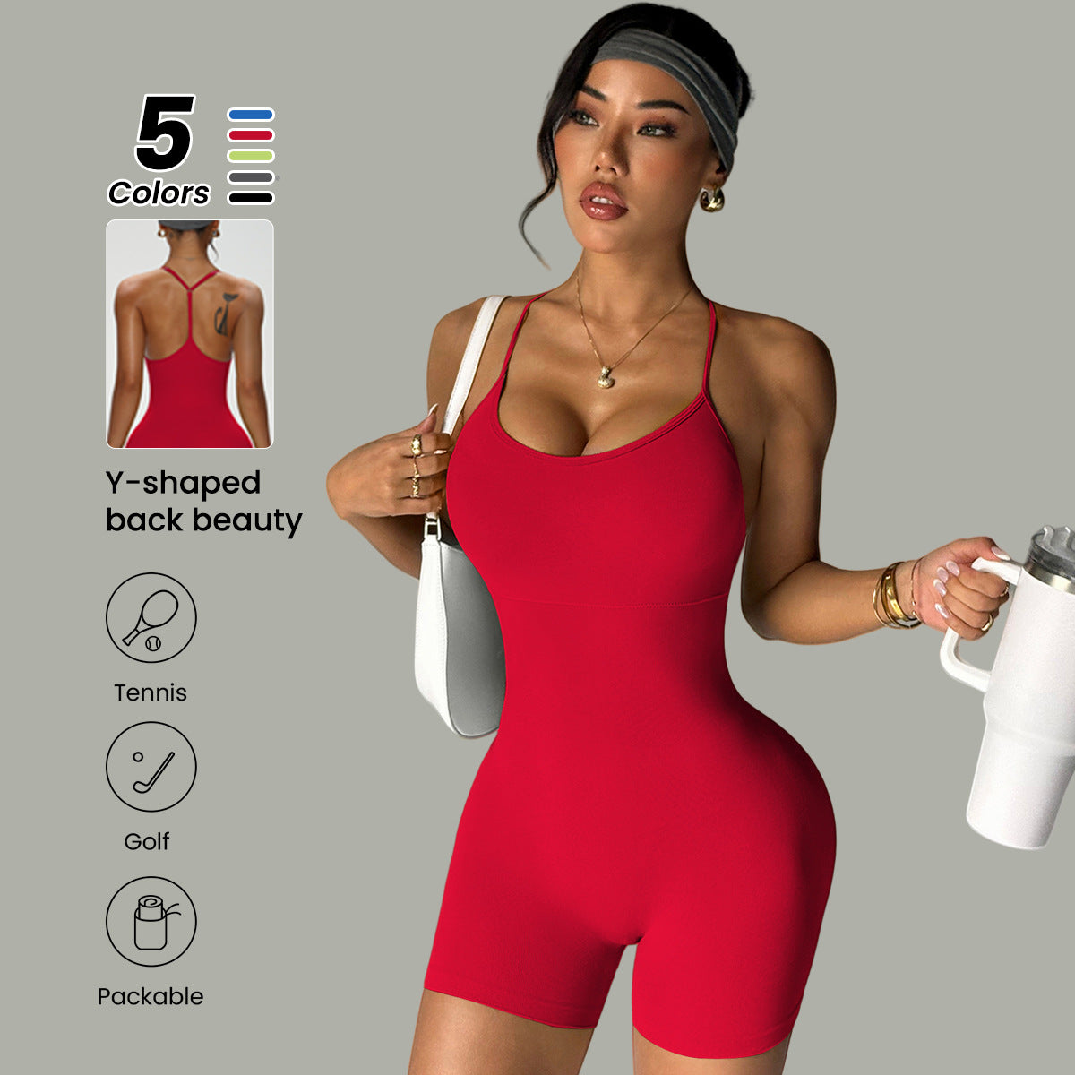 Cross-Strap Back-Shaping Bodysuit For Shaping Training And Fitness Exercises