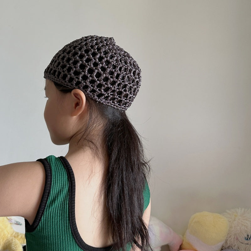 Handmade Hook Thread Hollow-out Pullover Mesh Cap Fashionable Weaving