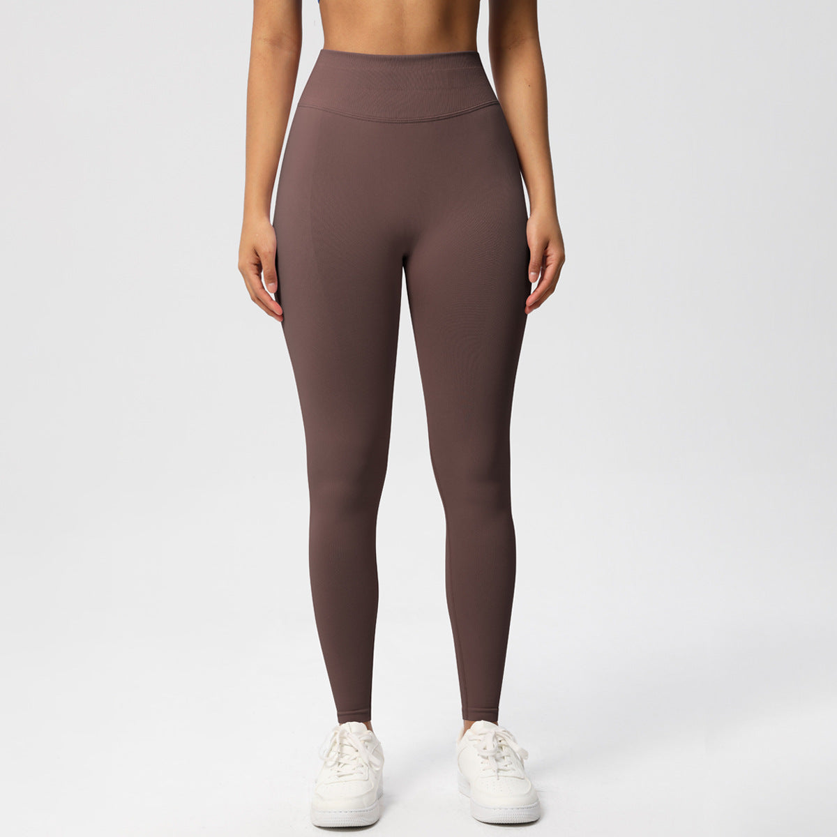 Seamless Solid-color Three-panel High-waist Yoga Wear That Lifts And Sculpts The Hips