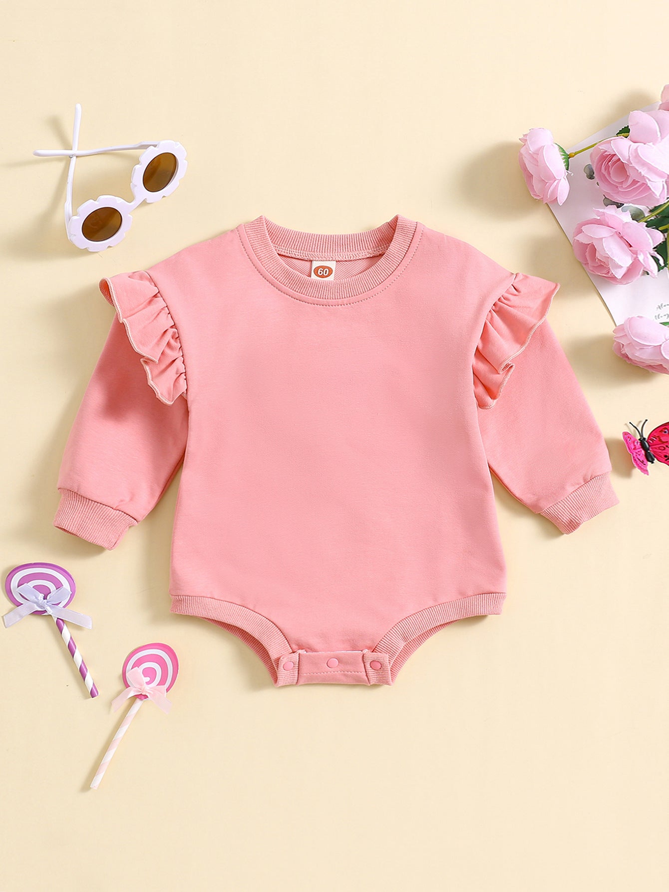 Sweet Ruffled Small Sweater Long Sleeve