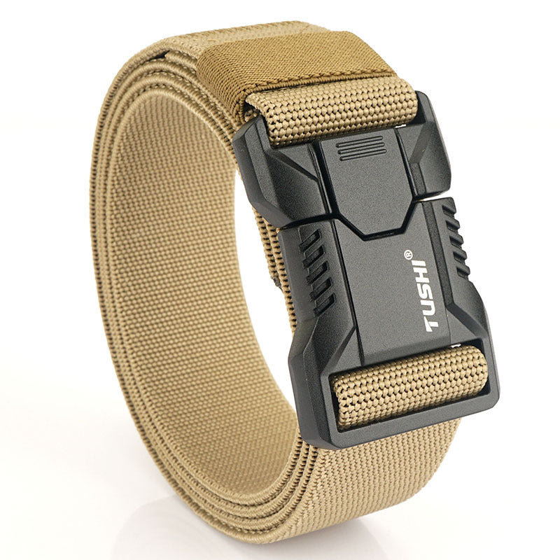 Tactical Aluminum Alloy Release Buckle Training Elastic Nylon Waistband