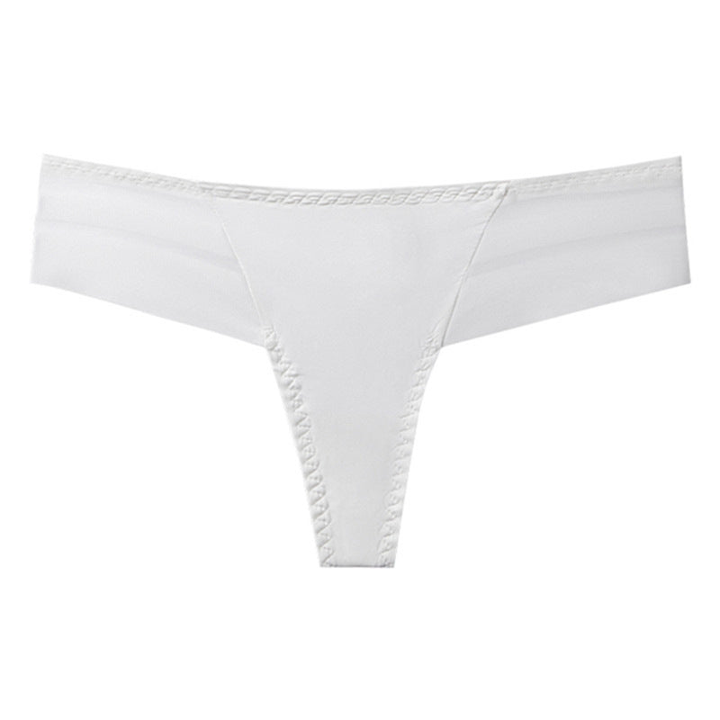 Women's Striped Sexy Lace Edge Seamless T-back