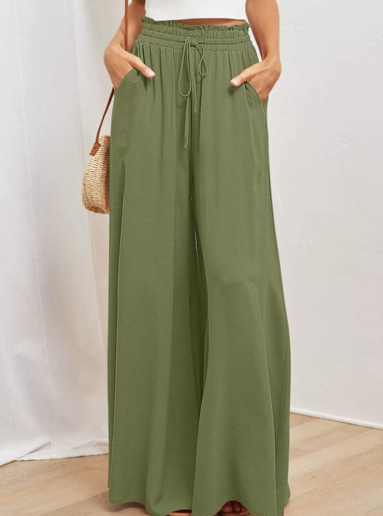 Women's Loose Wide-leg Pants With Pockets