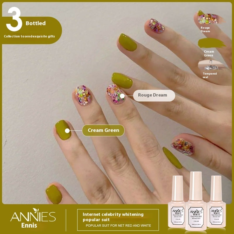 Women's Three-color New Ice Jelly Nude Color Gel Nail Polish Suit