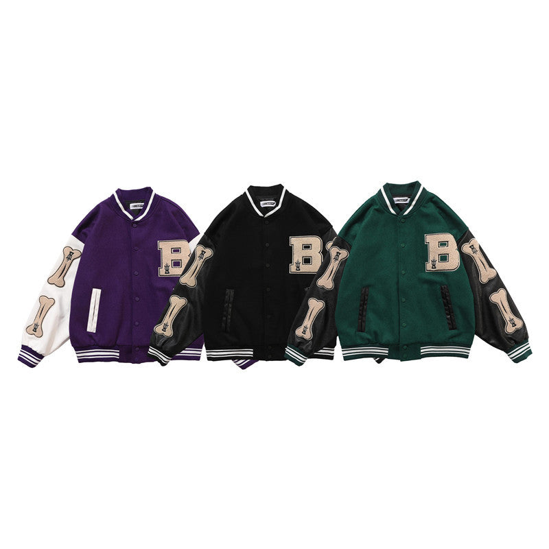 National tide letter embroidery baseball uniform