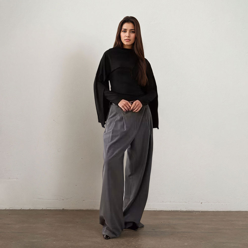 Fashion Mørk High-End Kappeærme Dame Top