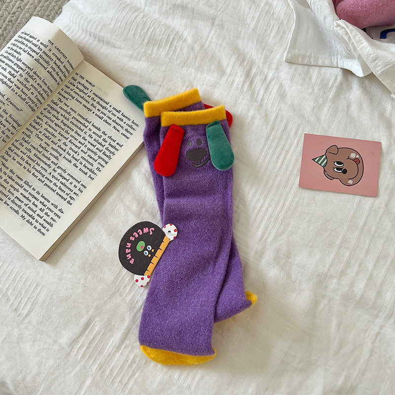 Three-dimensional Two Children's Mid-calf Socks