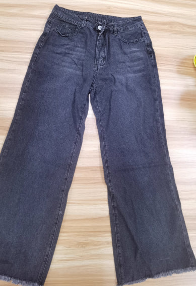 European And American Women's Jeans Temperament Commute Straight-leg Pants