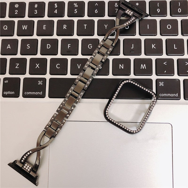 Thin wrist metal watchband case