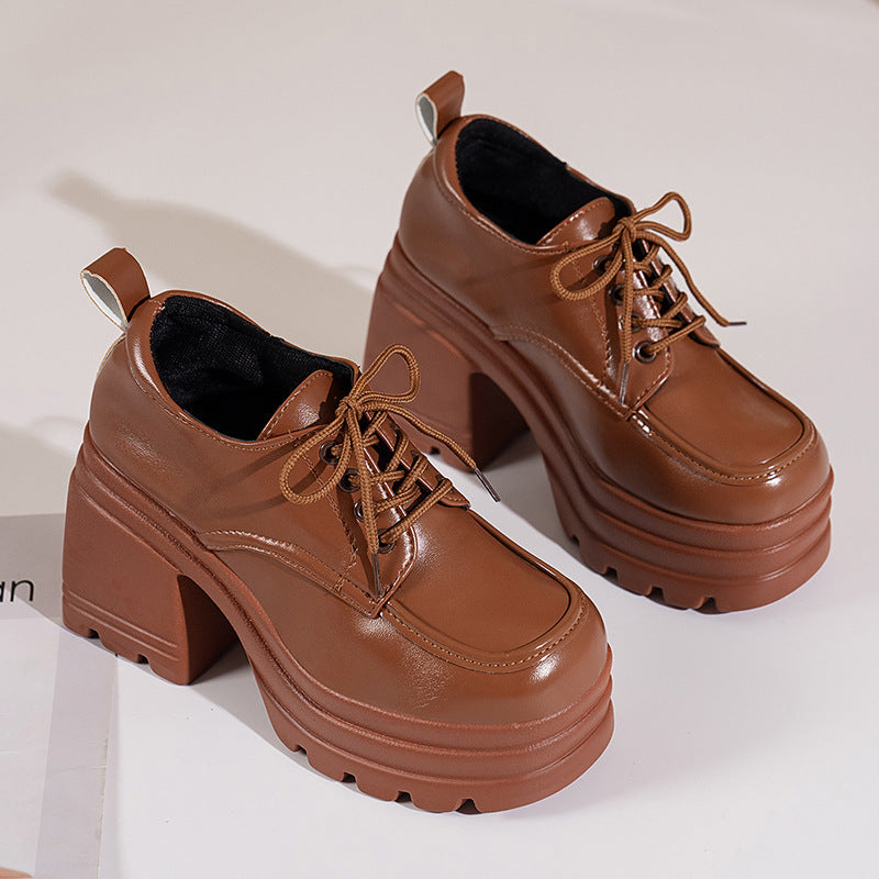 Women's Fashion New British Style Leather Shoes