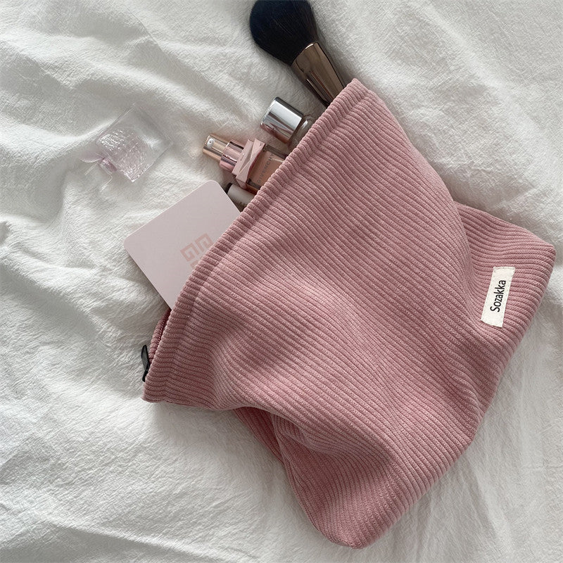 Fashion Corduroy Cosmetic Bag Women