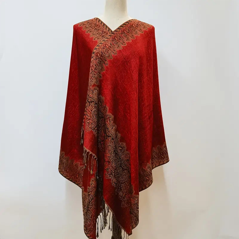 Womens AutumnWinter Faux Cashmere Shawl Cozy Wrap Scarf For Warmth