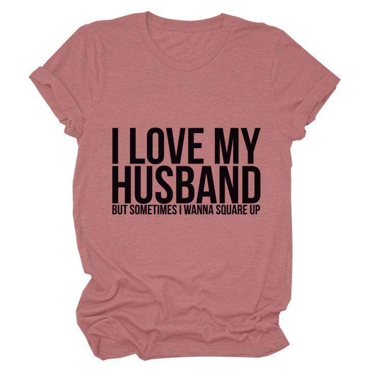 Letters Fashion Round Neck Short Sleeve Ebay Women's T-shirt