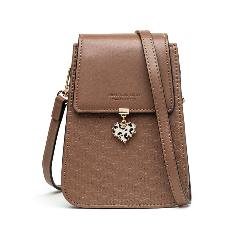 Diagonal cell phone bag