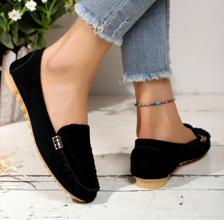 Doudou Shoes Women's New Flat Sole Shoes Beef Tendon Soft Bottom Lazy