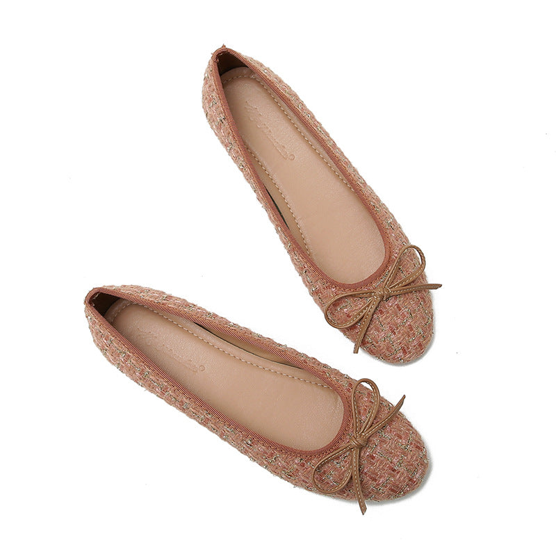 Flat Round Toe Soft Sole All Matching Peas Shoes