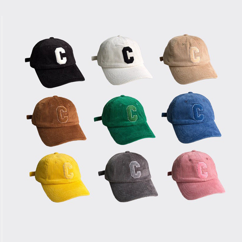 Fashion C Letter Corduroy Baseball Hat