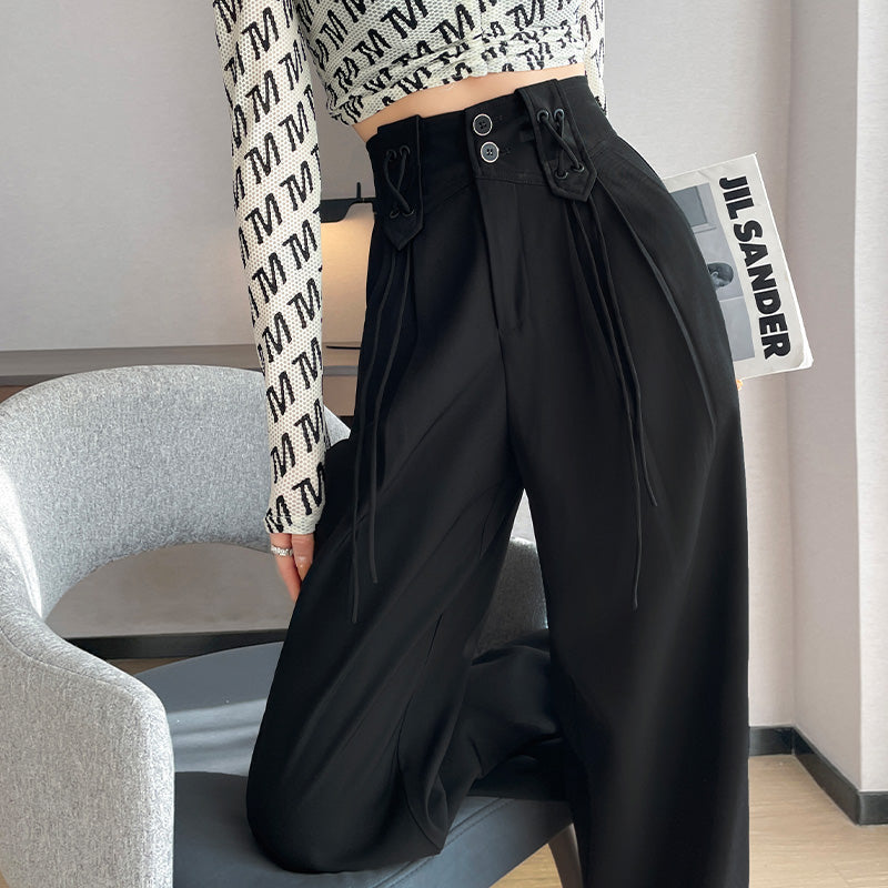 Women's Straight Fit Loose Slim Suit Pants
