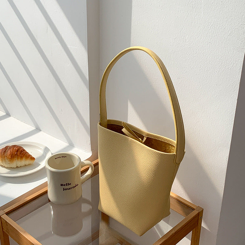 Single Shoulder Round Bag Women's Large Capacity Simple