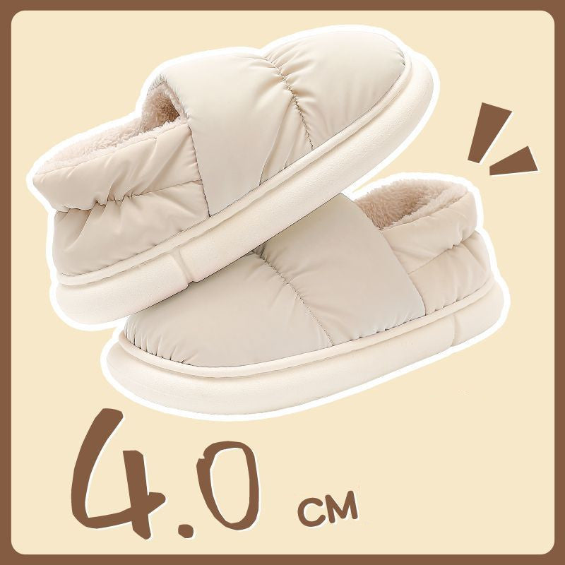 ShoesThick Soled Lovers' Indoor Bag Heel Velvet Home Moon Shoes