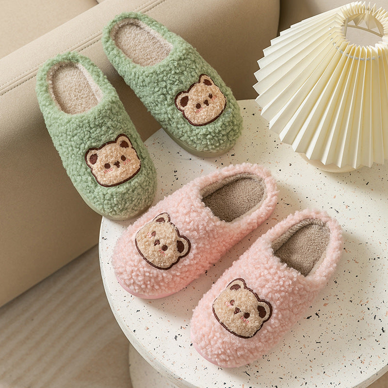 Velvet Thermal Non-slip Household Cotton Slippers