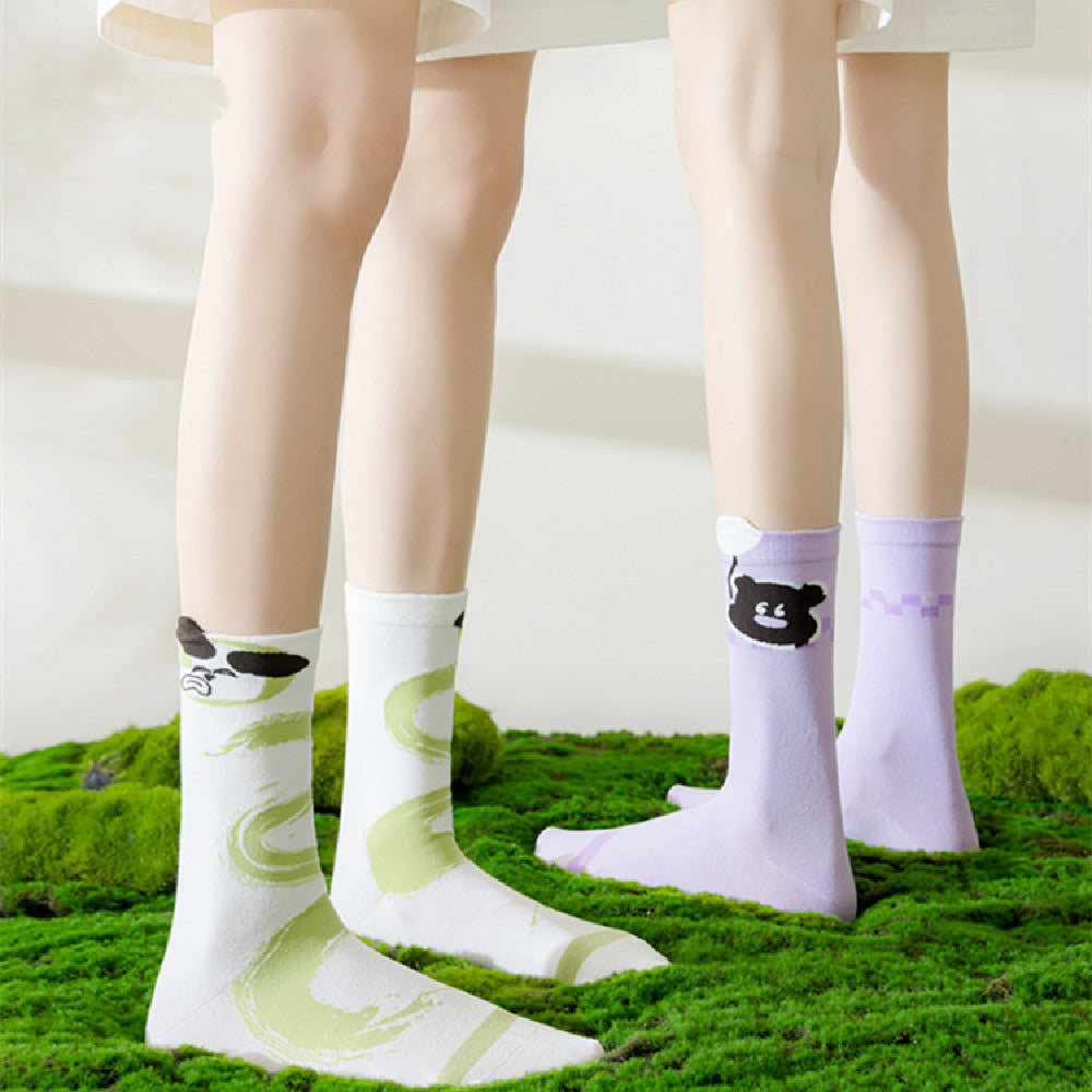 Women's Cute Thin Mid Length Socks