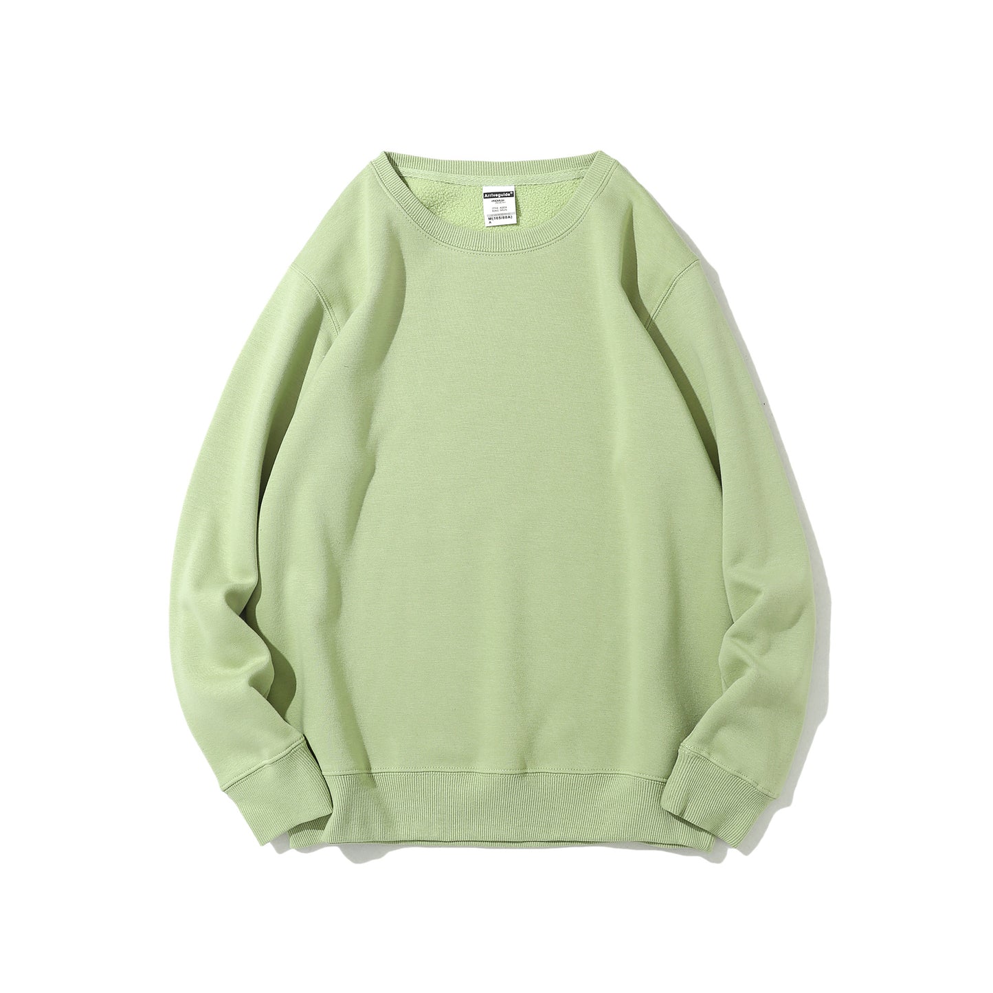Polar Fleece Rund Hals Sweater Fleeceforet Let Board Candy Color Langærmet Tykket Frakke