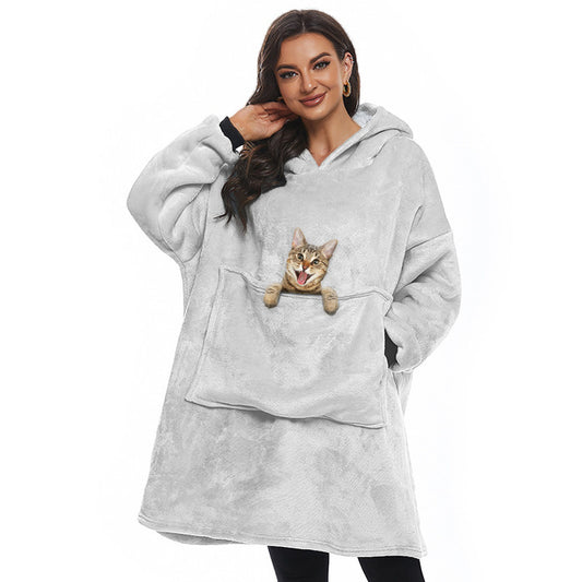 Efterår og vinter hygge tæppe hoodie til kæledyr
