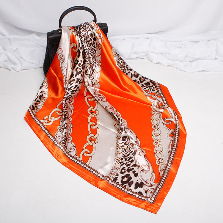Digital Printed Square Silk Scarf