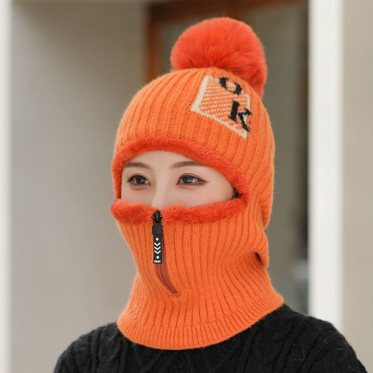Plush Thick Warm Korean Version All Match Windproof Cycling Mother Hat