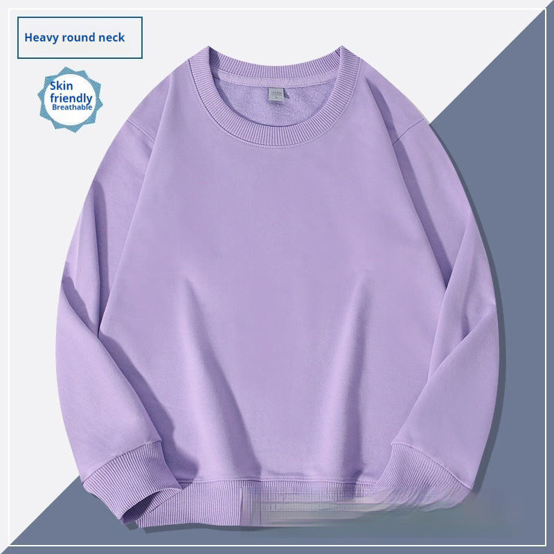 Herre Hættetrøje med Rund Hals Ensfarvet Par T-shirt