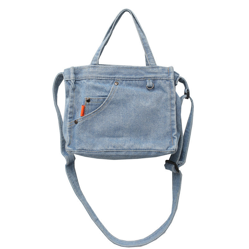 Men's And Women's Fashion Denim Messenger Bag