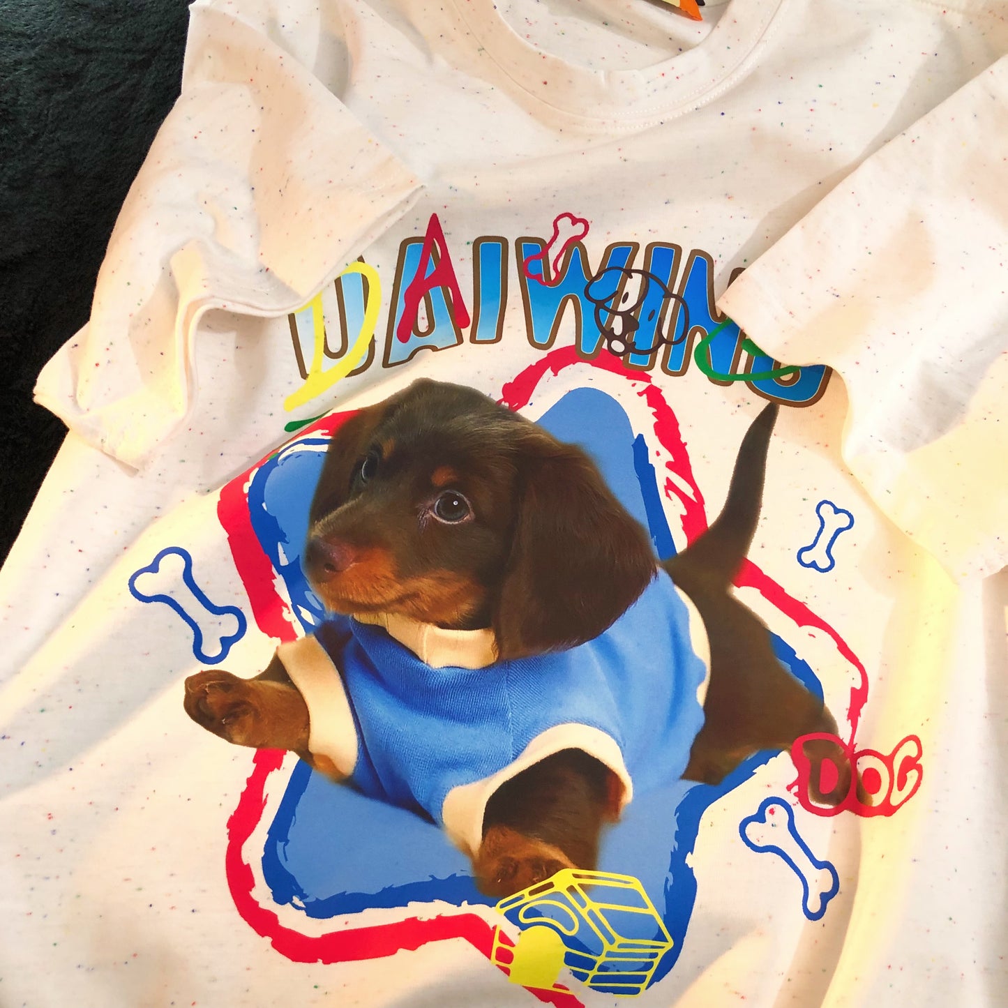 Design Colorful Dog Cartoon T-shirt