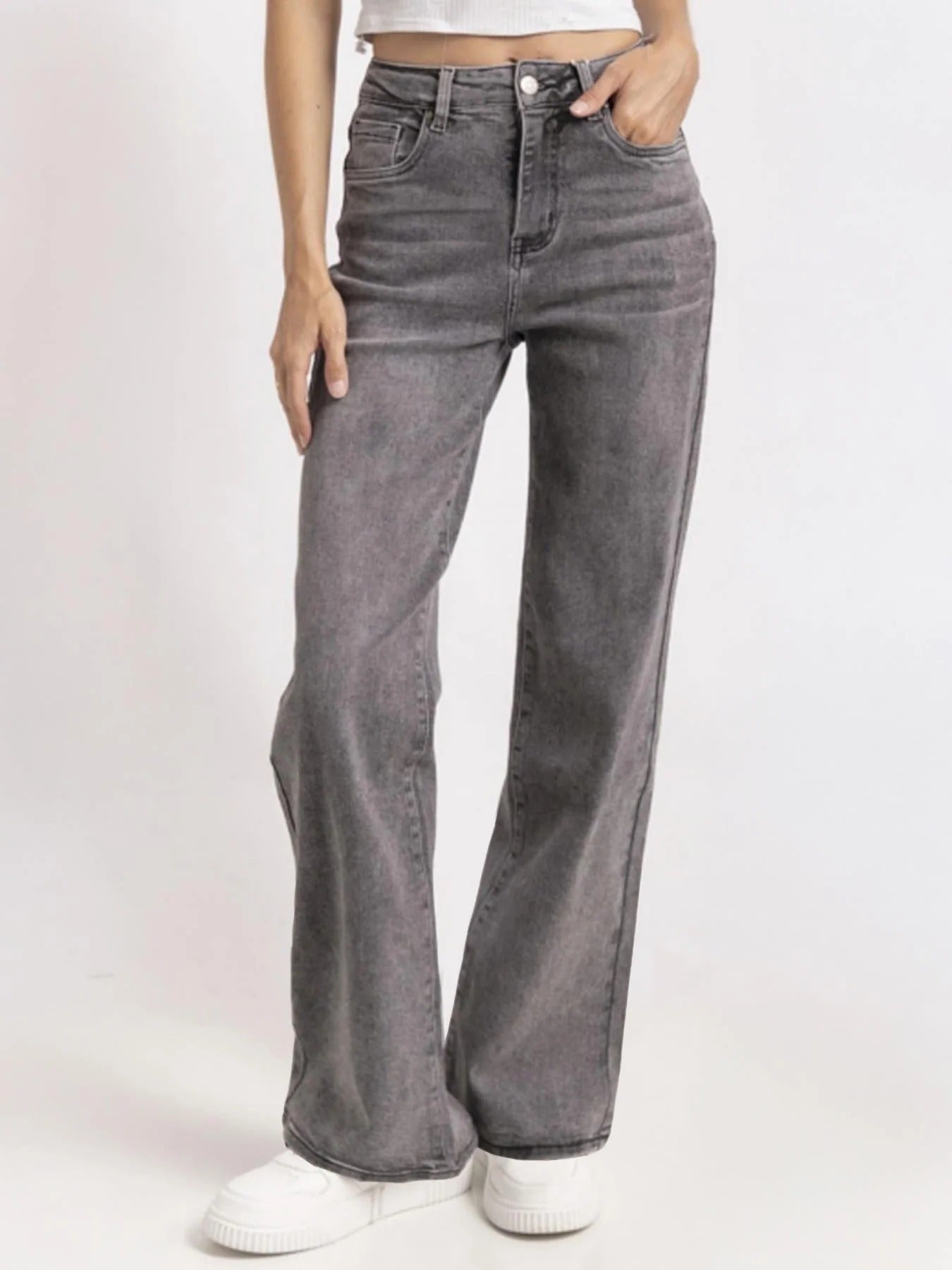 European And American Style Women Jeans Fashion Simple Straight Loose