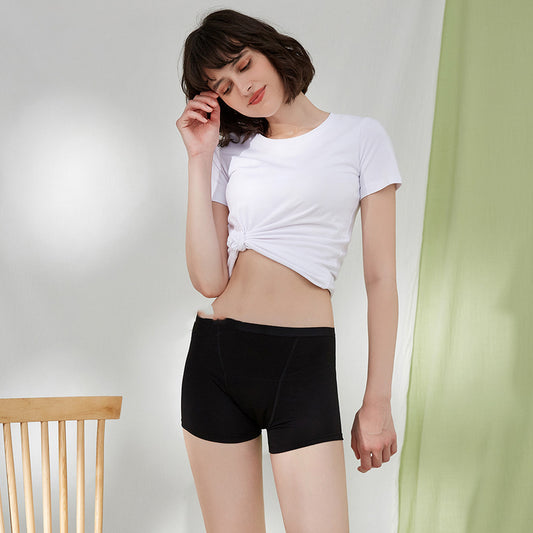 Women's Fashion Simple Solid Color Boxer Shorts