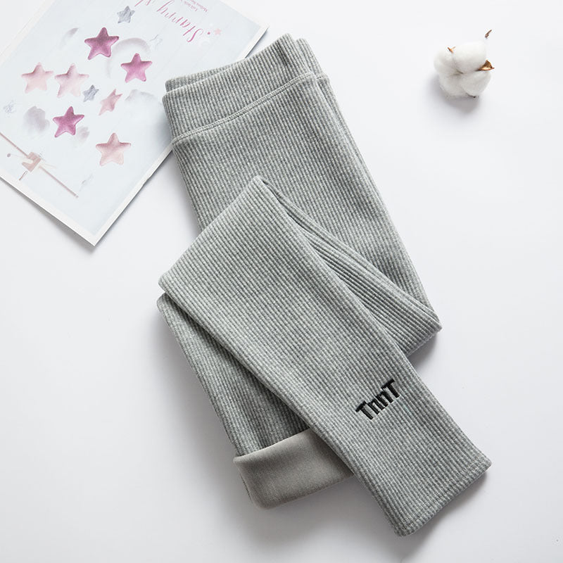 Cotton Leggings Ladies Lamb Wool Plus Velvet Thickened Outer Wear High Waist