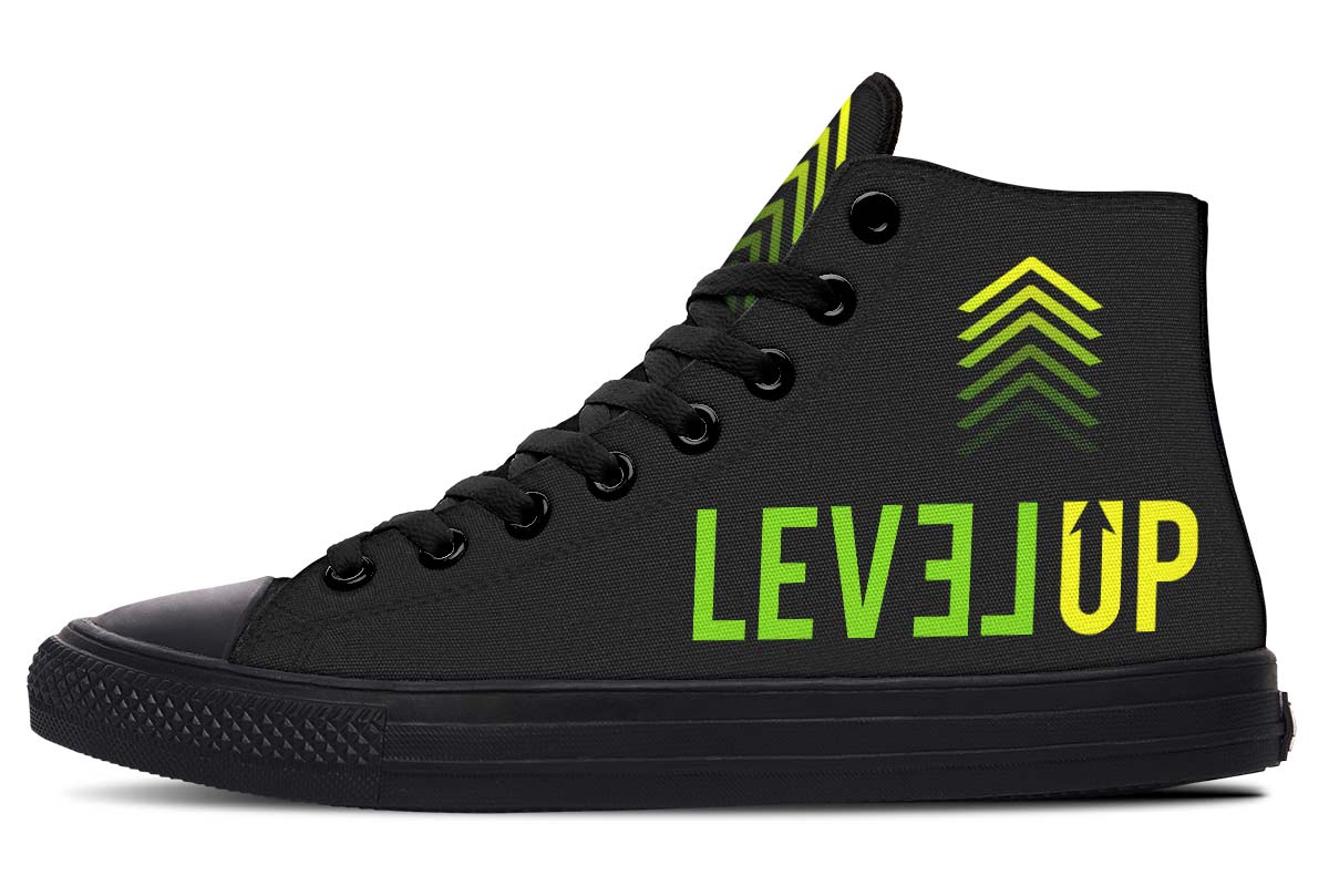 Men's And Women's Fashion Color Printing High-top Canvas Shoes
