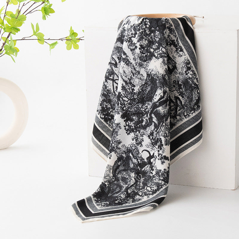 Printed 65cm Kerchief Scarf Shawl