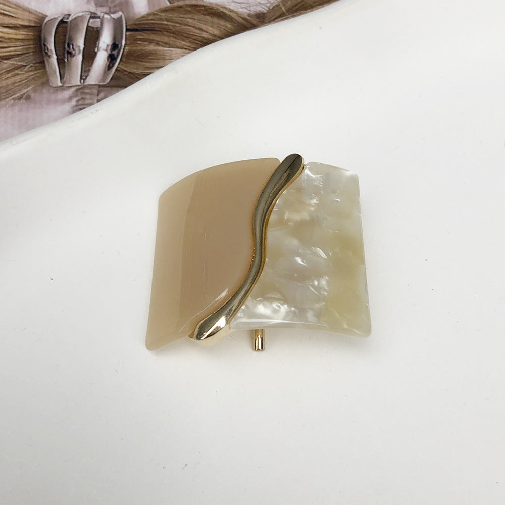 Square Leopard Print Resin Headdress Hair Hook