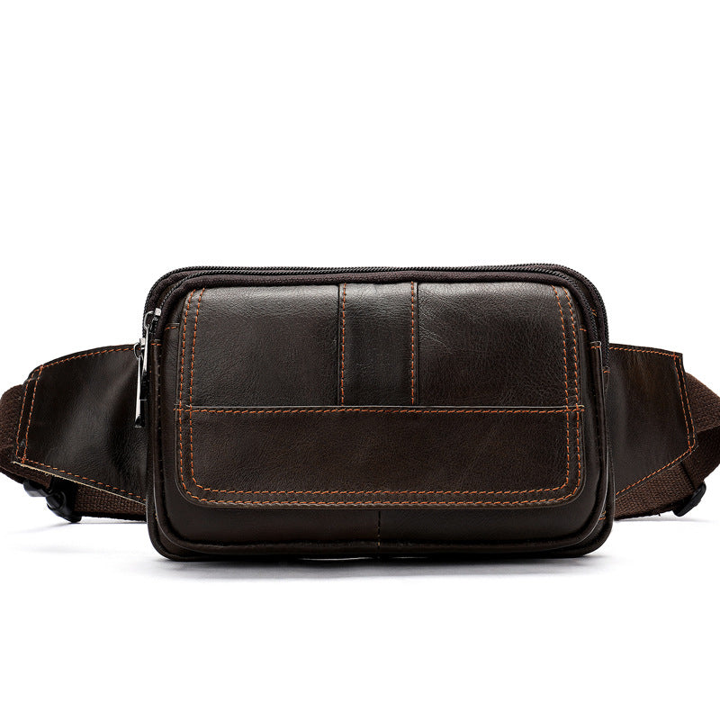 Mænds Første Lags Koskind Udendørs Skuldertaske/Crossbody-taske/Mavetaske