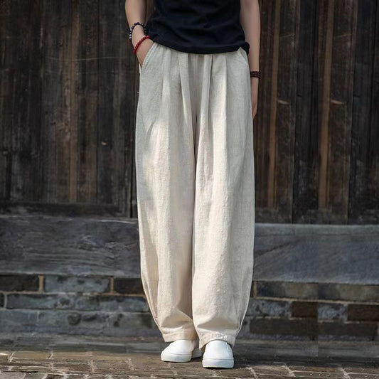 Women's Loose Casual Cotton And Linen Elegant Harem Pants