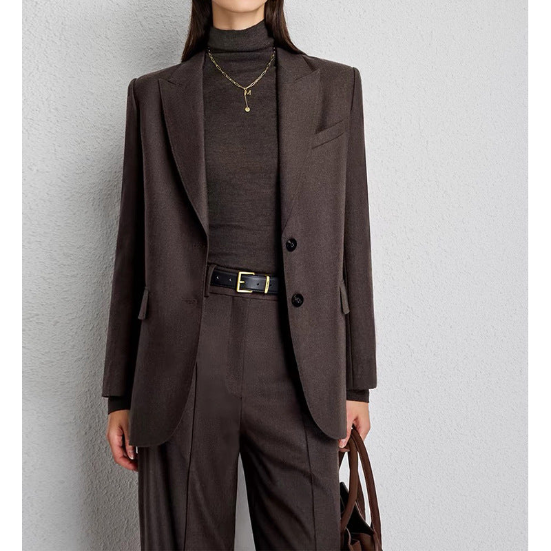 New Pure Color Velvet Worsted Wool Suit