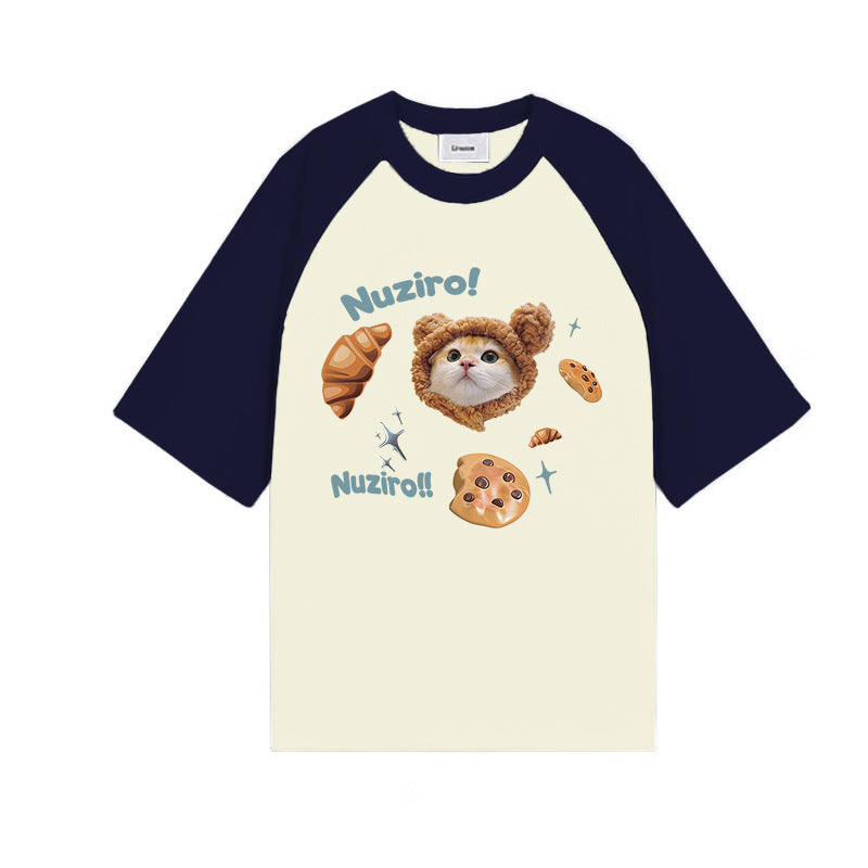 Women's Summer Cartoon Loose Top Cotton T-shirt