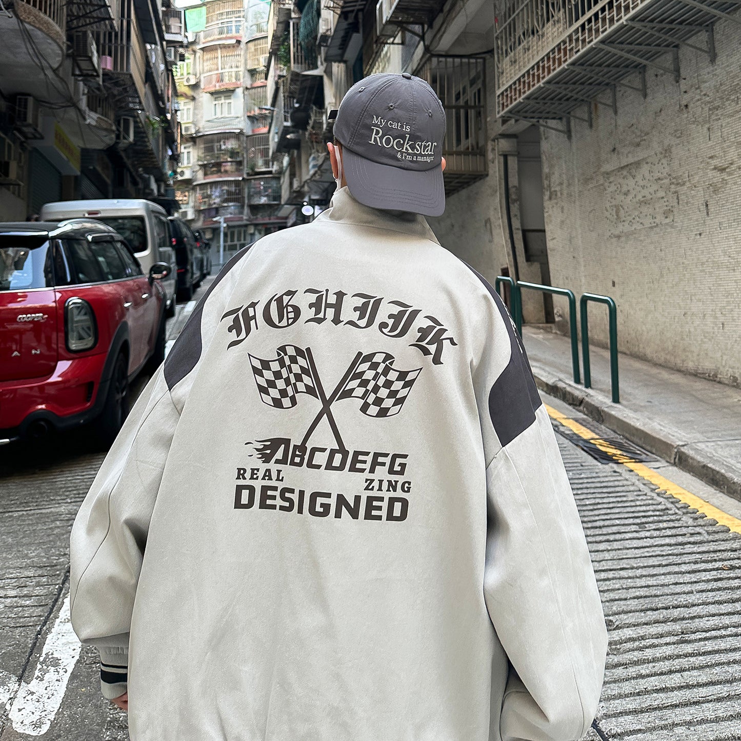 Løs jakkefrakke i Hong Kong-stil