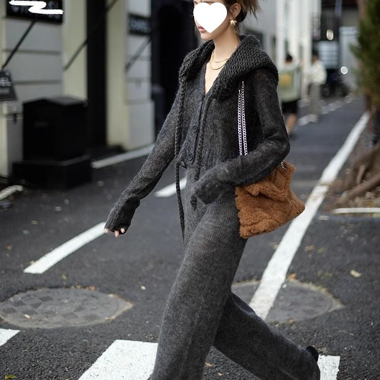 Autumn And Winter High-end Lazy Mohair Cardigan