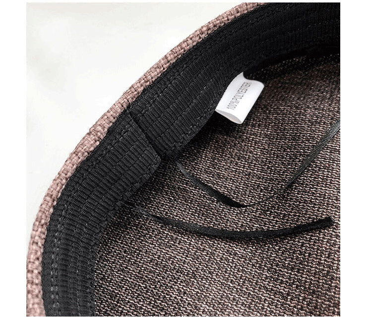 Women's Fashion Thin Linen Navy Hat