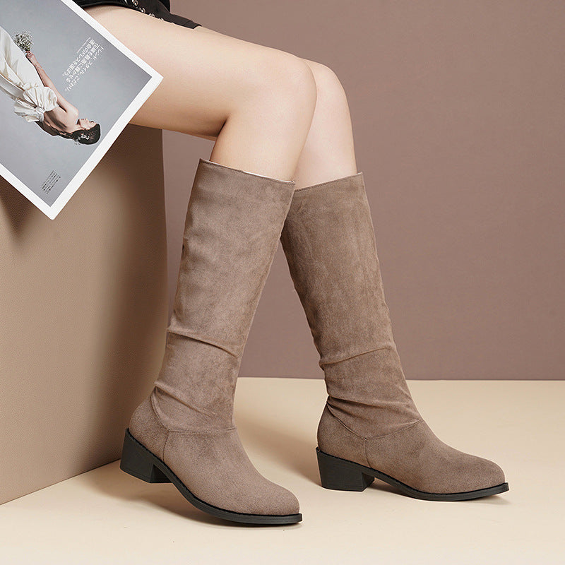 Womens Chunky-Heel Over-the-Knee Boots For FallWinter New Style