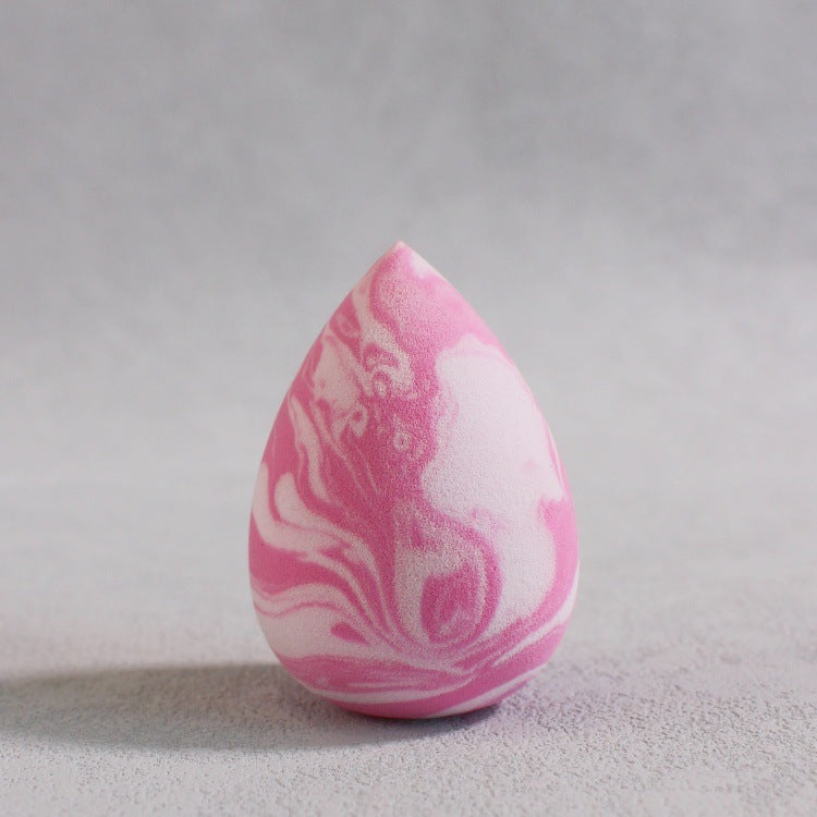 Waterdrop-shaped Beveled Two-tone Beauty Sponge