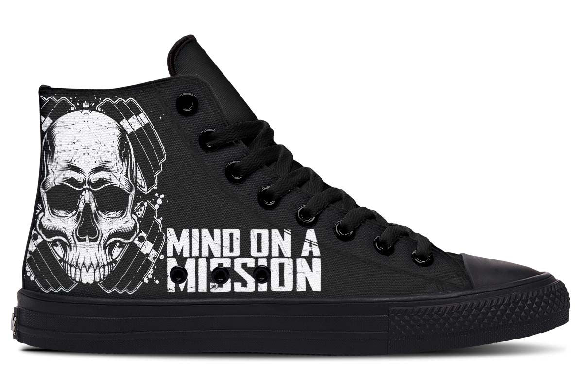 Men's And Women's Fashion Color Printing High-top Canvas Shoes