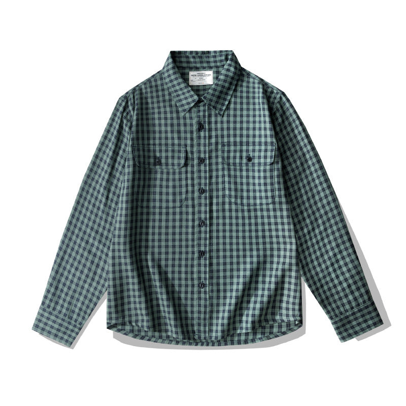 New Plaid Retro Basic Style Long Sleeve Shirt